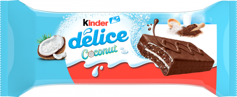 Пирожное KINDER Delice с кокосом и молочной начинкой, 37г Пирожное KINDER Delice с кокосом и молочной начинкой, 37г
