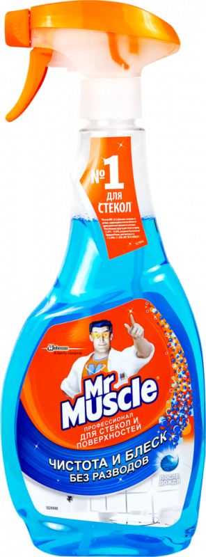 Средство для мытья стекол и других поверхностей МИСТЕР МУСКУЛ Профессионал, После дождя, 500мл