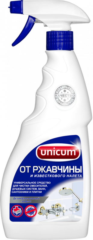 Средство для удаления известкового налета и ржавчины UNICUM, 500мл Средство для удаления известкового налета и ржавчины UNICUM, 500мл