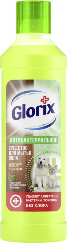 Средство для чистки полов GLORIX Цветущая яблоня и ландыш, 1л Средство для чистки полов GLORIX Цветущая яблоня и ландыш, 1л