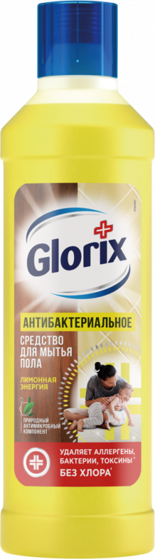 Средство для чистки полов GLORIX Лимонная энергия, 1л