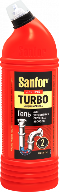 Средство для прочистки труб SANFOR Turbo, 1кг Средство для прочистки труб SANFOR Turbo, 1кг