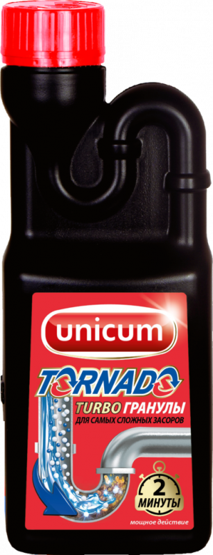 Средство для прочистки засоров UNICUM Tornado, 600г Средство для прочистки засоров UNICUM Tornado, 600г