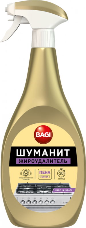 Пена для чистки плит BAGI Шуманит Extra Жироудалитель, 400мл