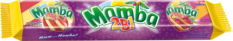 Конфета жевательная MAMBA микс из двух фруктово-ягодных вкусов, 79,5г Конфета жевательная MAMBA микс из двух фруктово-ягодных вкусов, 79,5г