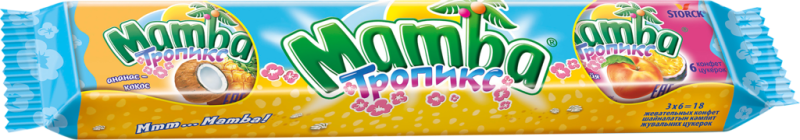 Конфета жевательная MAMBA Тропикс, 79,5г