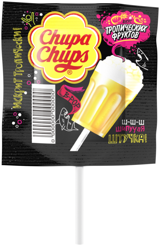 Карамель CHUPA CHUPS B-POP со вкусом тропических фруктов, 15г Карамель CHUPA CHUPS B-POP со вкусом тропических фруктов, 15г