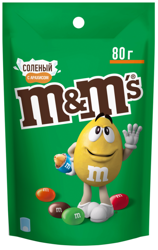 Драже M&M'S с соленым арахисом, 80г Драже M&M'S с соленым арахисом, 80г