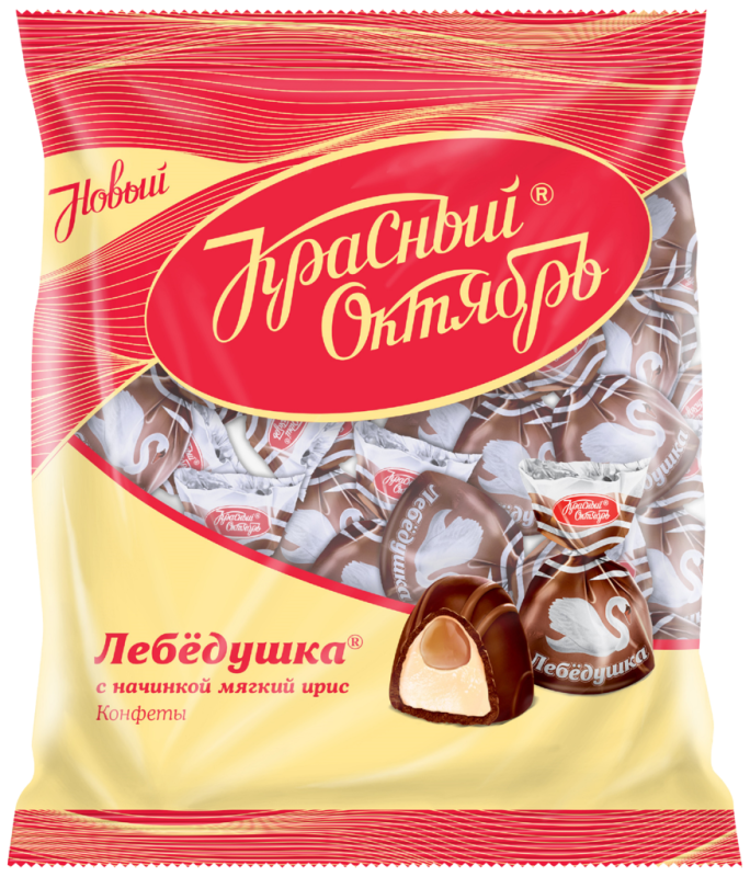 Конфеты КРАСНЫЙ ОКТЯБРЬ Лебедушка с начинкой мягкий ирис, 250г Конфеты КРАСНЫЙ ОКТЯБРЬ Лебедушка с начинкой мягкий ирис, 250г