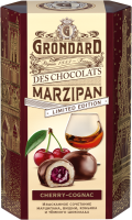 Конфеты GRONDARD Марципановые с вишневой начинкой и коньяком, 140г
