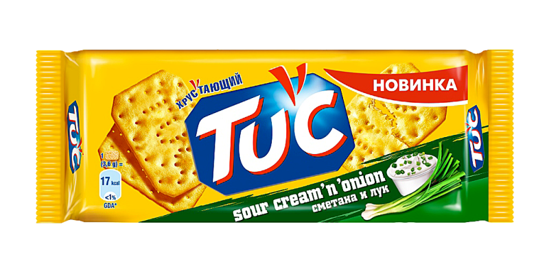 Крекер TUC Sour Cream and Onion Сметана и лук, 100г
