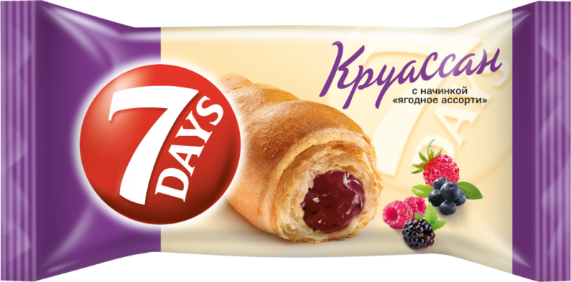 Круассан 7DAYS Ягодное ассорти, 65г Круассан 7DAYS Ягодное ассорти, 65г