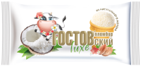 Мороженое ГОСТОВСКИЙ Luxe пломбир с кокосовой стружкой 15%, без змж, вафельный стаканчик, 90г