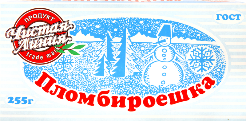 Мороженое ЧИСТАЯ ЛИНИЯ Пломбироешка пломбир ванильный 12%, без змж, брикет, 255г