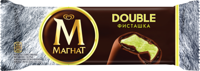 Мороженое МАГНАТ Double Фисташка, без змж, эскимо, 73г Мороженое МАГНАТ Double Фисташка, без змж, эскимо, 73г