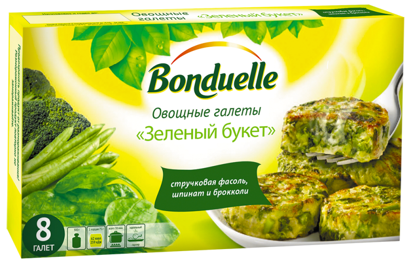 Галеты овощные BONDUELLE Зеленый букет, 300г Галеты овощные BONDUELLE Зеленый букет, 300г