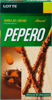Соломка LOTTE Almond Pepero в шоколадной глазури с миндалем, 36г