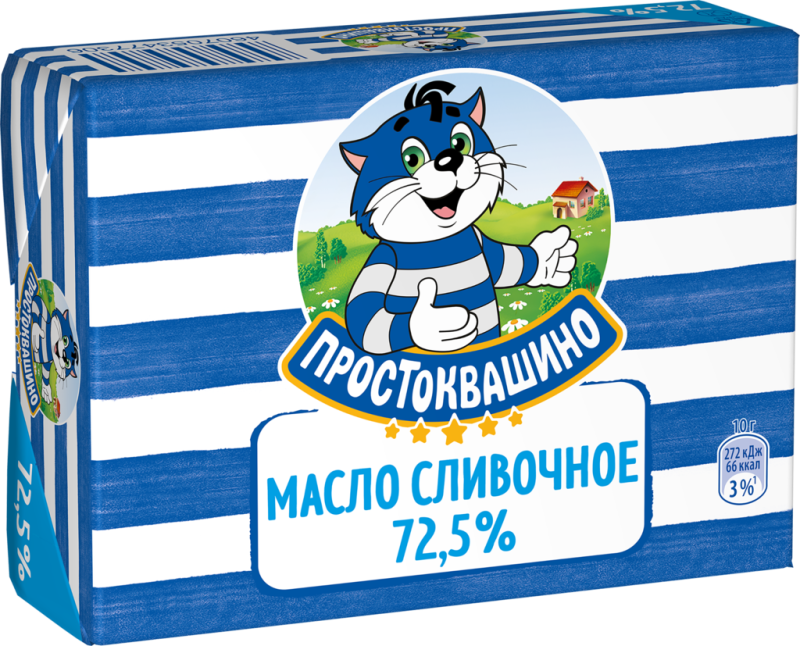 Масло сливочное ПРОСТОКВАШИНО 72,5%, без змж, 180г