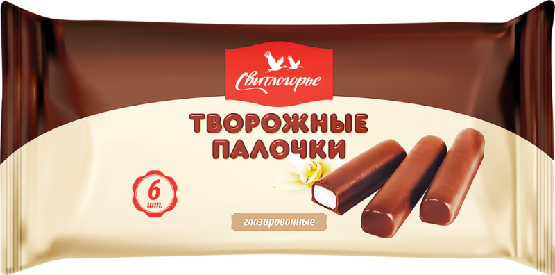 Палочки творожные глазированные СВИТЛОГОРЬЕ с ванилью 23%, без змж, 180г Палочки творожные глазированные СВИТЛОГОРЬЕ с ванилью 23%, без змж, 180г