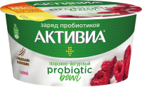 Биопродукт творожно-йогуртный АКТИВИА Малина 3,5%, без змж, 135г