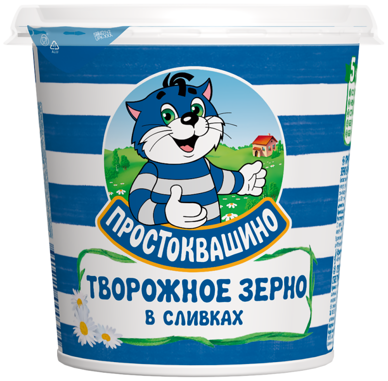 Продукт творожный зерненый ПРОСТОКВАШИНО 7%, без змж, 350г