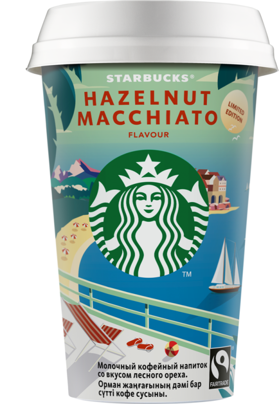 Напиток молочно-кофейный STARBUCKS Macchiato со вкусом лесного ореха 2,6%, без змж, 220мл Напиток молочно-кофейный STARBUCKS Macchiato со вкусом лесного ореха 2,6%, без змж, 220мл