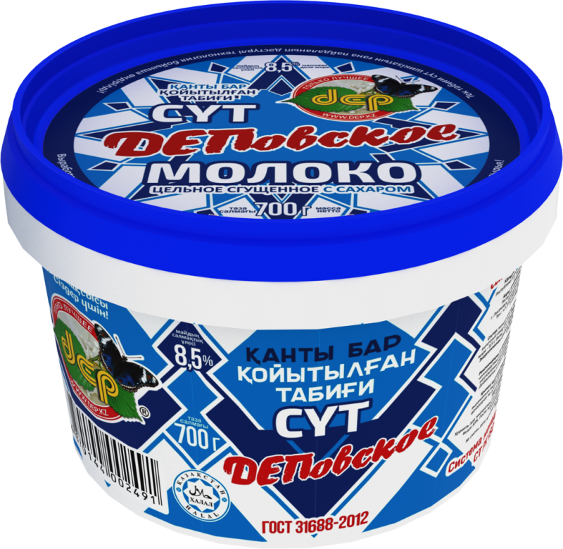 Молоко сгущенное ДЕП цельное с сахаром 8,5% без ЗМЖ, 700г Молоко сгущенное ДЕП цельное с сахаром 8,5% без ЗМЖ, 700г