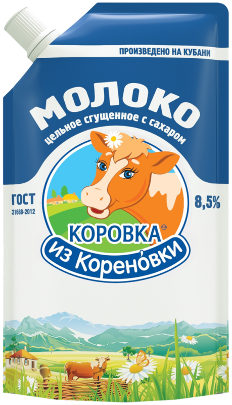 Молоко сгущенное КОРОВКА ИЗ КОРЕНОВКИ цельное с сахаром 8,5%, без змж, 650г Молоко сгущенное КОРОВКА ИЗ КОРЕНОВКИ цельное с сахаром 8,5%, без змж, 650г