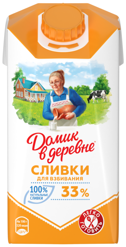 Сливки стерилизованные ДОМИК В ДЕРЕВНЕ 33%, без змж, 480г Сливки стерилизованные ДОМИК В ДЕРЕВНЕ 33%, без змж, 480г