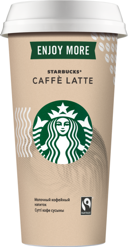 Напиток молочно-кофейный STARBUCKS Caffe Latte 2,6%, без змж, 330мл Напиток молочно-кофейный STARBUCKS Caffe Latte 2,6%, без змж, 330мл