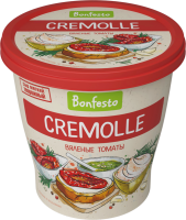 Сыр творожный мягкий BONFESTO Cremolle Вяленые томаты 65%, без змж, 125г