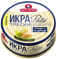 Икра трески деликатесная САНТА БРЕМОР Pate, 90г