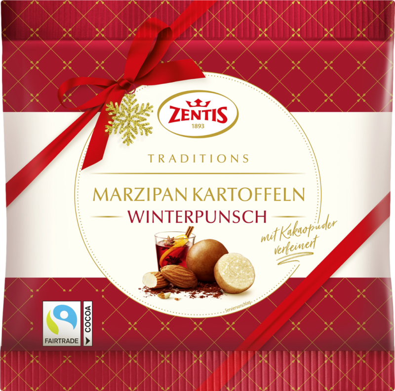 Изделие кондитерское ZENTIS Марципановая картошка со вкусом зимнего пунша, 100г Изделие кондитерское ZENTIS Марципановая картошка со вкусом зимнего пунша, 100г
