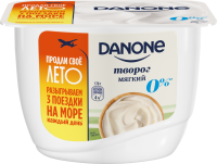 Творог мягкий DANONE Натуральный 0%, без змж, 170г