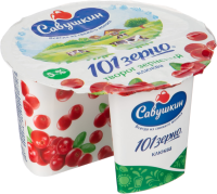 Творог САВУШКИН ПРОДУКТ 101 зерно Клюква 5%, без змж, 130г