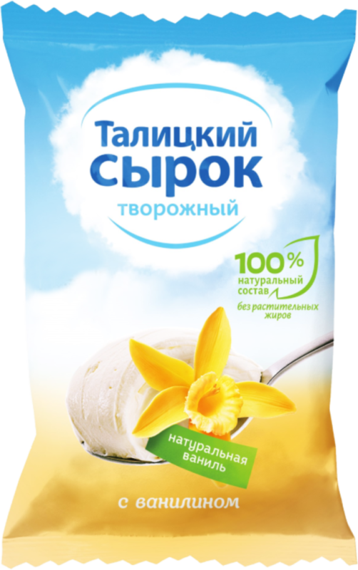 Сырок творожный ТАЛИЦКИЙ с сахаром и ванилином 8%, без змж, 100г