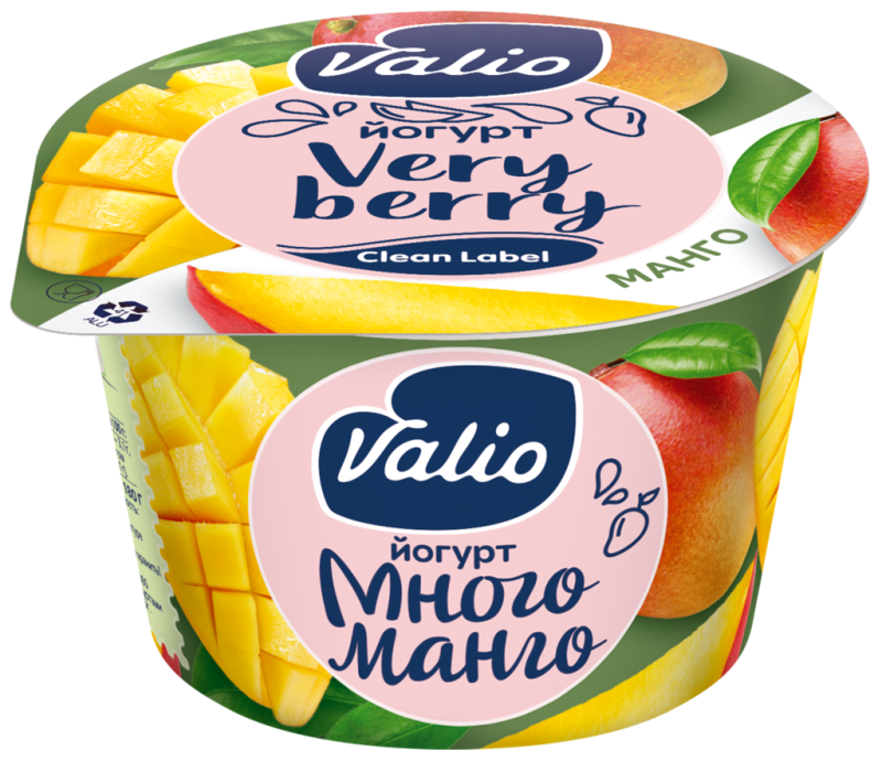 Йогурт VALIO Манго 2,6%, без змж, 180г Йогурт VALIO Манго 2,6%, без змж, 180г