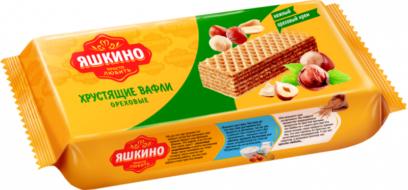 Вафли ЯШКИНО Ореховые, 300г Вафли ЯШКИНО Ореховые, 300г