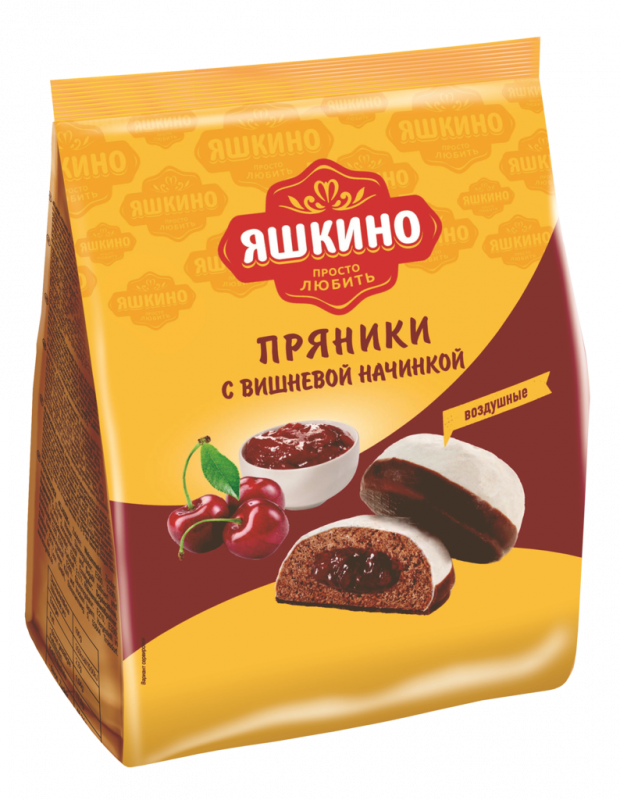 Пряники ЯШКИНО с вишневой начинкой, 350г