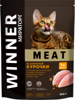 Корм сухой для взрослых кошек WINNER Meat из ароматной курочки, 300г