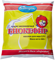 Биокефир МОЛОЧНАЯ БЛАГОДАТЬ 2,5%, без змж, 500г