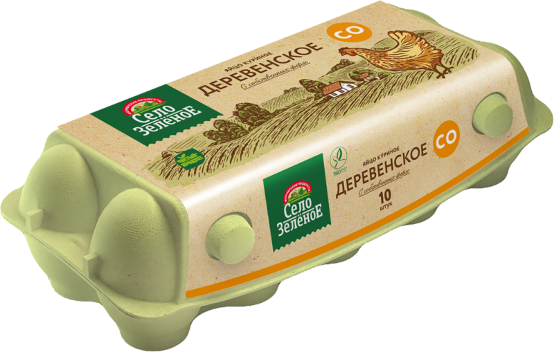 Яйцо куриное СЕЛО ЗЕЛЁНОЕ Деревенское СО, 10шт Яйцо куриное СЕЛО ЗЕЛЁНОЕ Деревенское СО, 10шт