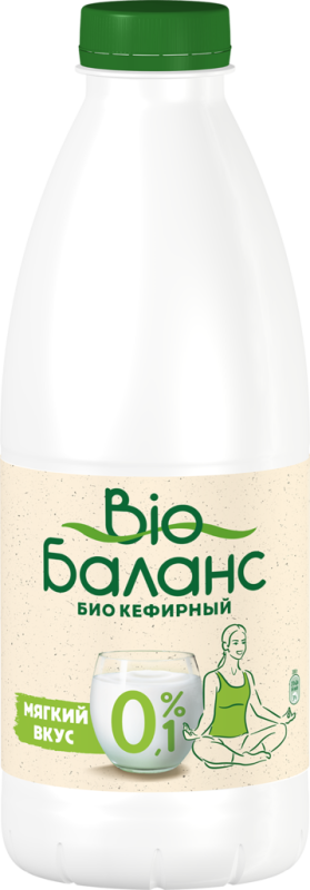 Биопродукт кефирный BIOБАЛАНС 0,1%, без змж, 930г Биопродукт кефирный BIOБАЛАНС 0,1%, без змж, 930г