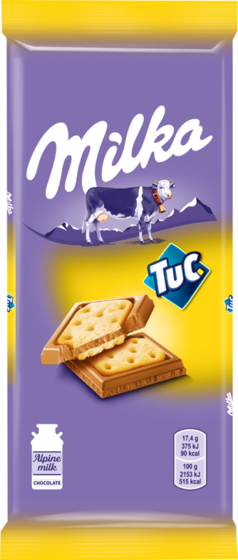 Шоколад молочный MILKA TUC с соленым крекером, 87г