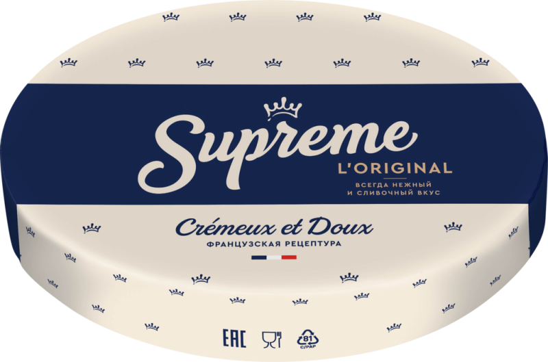 Сыр мягкий SUPREME с белой плесенью 60%, без змж, весовой