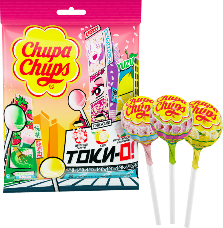 Карамель CHUPA CHUPS Токи-о!, 8х12г Карамель CHUPA CHUPS Токи-о!, 8х12г