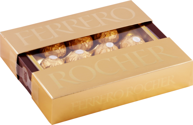 Конфеты FERRERO ROCHER из молочного шоколада с кремовой начинкой, 125г