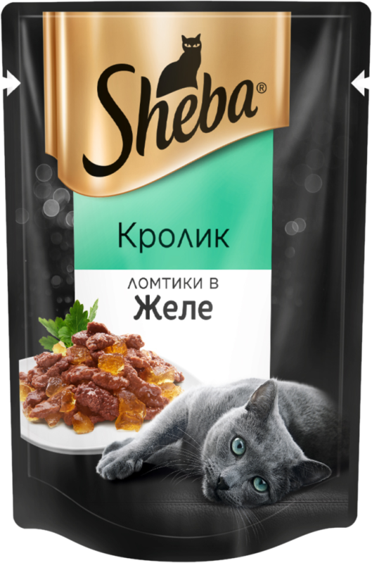 Корм консервированный для взрослых кошек SHEBA с кроликом, ломтики в желе, 85г Корм консервированный для взрослых кошек SHEBA с кроликом, ломтики в желе, 85г