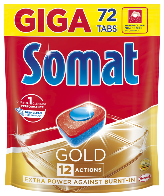 Таблетки для посудомоечной машины SOMAT Gold, 72шт