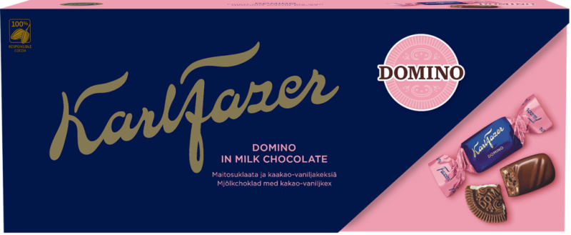 Конфеты FAZER Karl Fazer Domino из молочного шоколада с печеньем, 270 г Конфеты FAZER Karl Fazer Domino из молочного шоколада с печеньем, 270 г